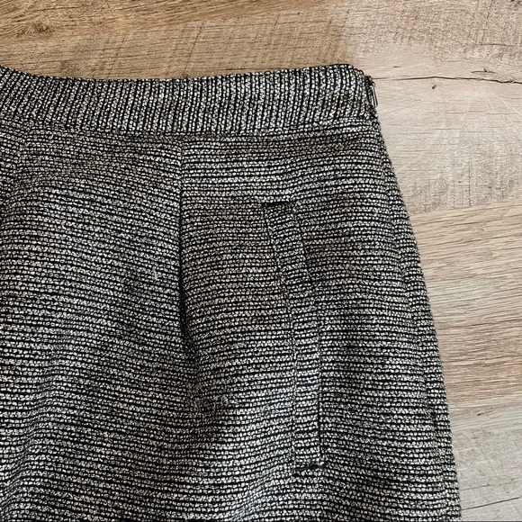 🌺 Madewell Broadway & Broome Metallic A-Line Mini Skirt Size 4 - Picture 4 of 8